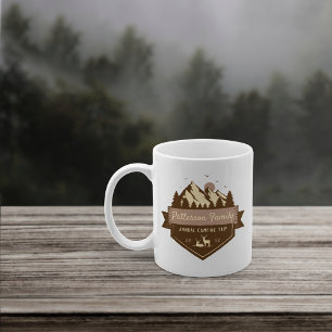 Mug Personnalisé Rustique Nom De Famille Camping Voyag