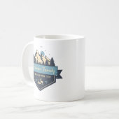 Mug Personnalisé Rustique Nom De Famille Camping Voyag (Devant gauche)