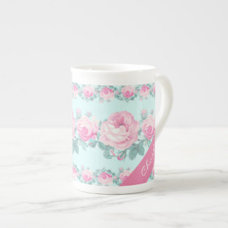 Mug personnalisé shabby chic cadeau floral pour el
