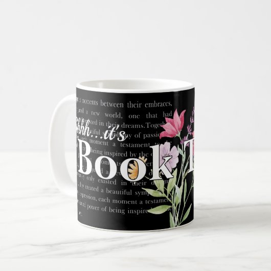 Mug personnalisé "Shhh...it's Book Time" (Devant gauche)