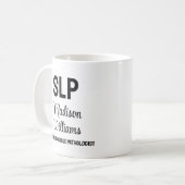 Mug Personnalisé SLP Voix Langue Pathologiste Cadeau (Devant gauche)
