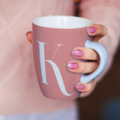 Mug Personnalisé Stylé Nom initial l Feminine Blush Ro