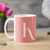 Mug Personnalisé Stylé Nom initial l Feminine Blush Ro