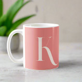 Mug Personnalisé Stylé Nom initial l Feminine Blush Ro