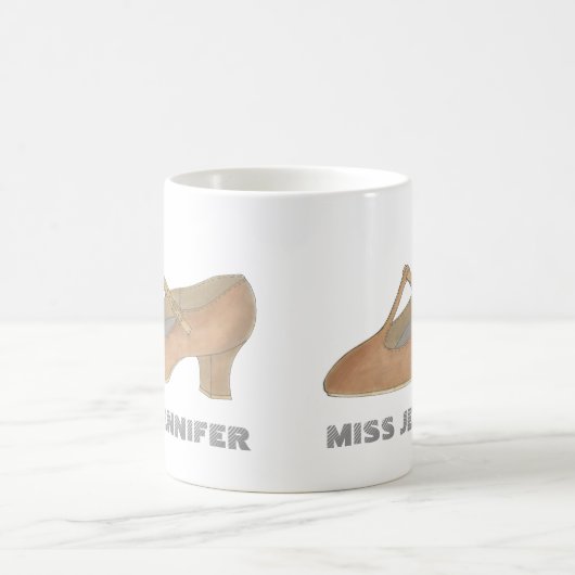 Mug Personnalisé Tan Caractère Chaussure Danse Enseign (Centre)