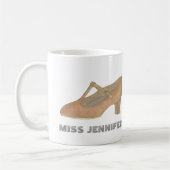 Mug Personnalisé Tan Caractère Chaussure Danse Enseign (Gauche)