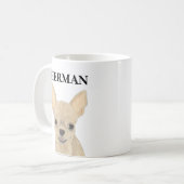 Mug Personnalisé Tan Short Haired Chihuahua (Devant gauche)
