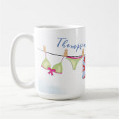 Mug Personnalisé tendance chic plage Tropical été (Gauche)