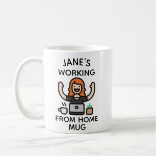 Mug Personnalisé Travail à Domicile - Maison Perso