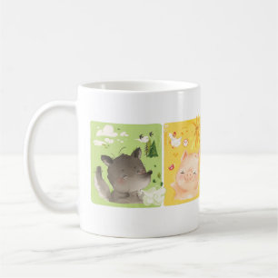 Mug [Personnalisé] Trois petits cochons et un grand m