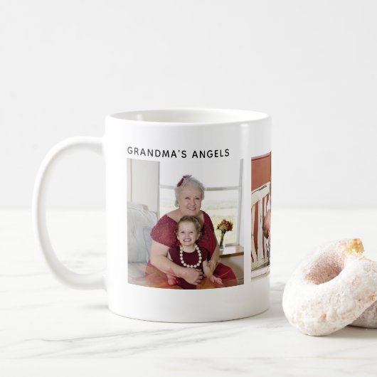 Mug Personnalisé Trois Photo Grand-Parent (Avec donut)