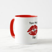 Mug personnalisé "Trop chaud pour siroter" (Devant gauche)