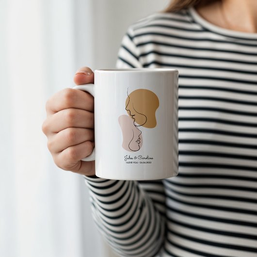 Mug Personnalisé, Une Ligne, Amour, Boho, Arabe