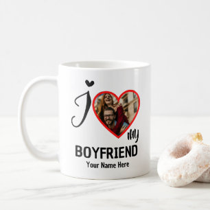 Mug Personnalisé Valentines Coeur Photo J'aime Mon cop