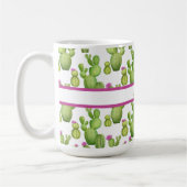 Mug Personnalisé, vert et violet, modèle Cactus (Gauche)
