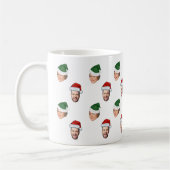 Mug Personnalisé Visage 2 Photos Santa Hat Cadeau de N (Gauche)