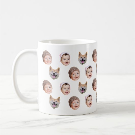 Mug personnalisé visage bébé, Custom Family 3 Phot (Gauche)