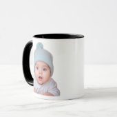 Mug personnalisé visage bébé - Nouveau cadeau pare (Devant gauche)