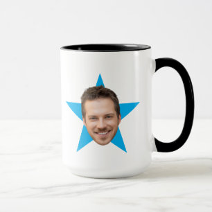 Mug Personnalisé visage étoile cadeau unique pour les 