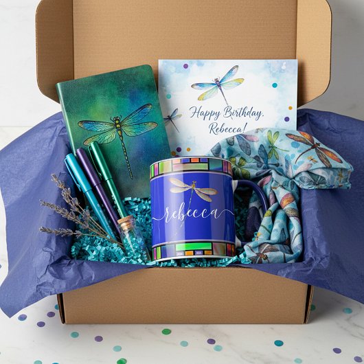 Mug personnalisé vitrail et libellule