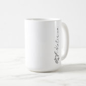 Mug Personnalisé Votre Nom Floral (Devant droit)