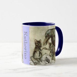 Mug Personnalisé Votre Nom Vintage Crow Mice Rackham