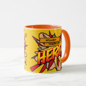 Mug Personnalisé Vous êtes mon HERO Comic Book Pop Art (Devant droit)