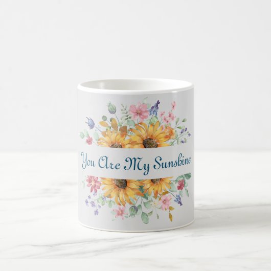 Mug Personnalisé Vous êtes mon soleil et tournesol (Centre)