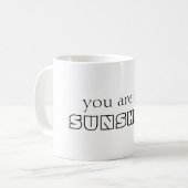 Mug Personnalisé Vous êtes mon soleil noir & blanc (Devant gauche)