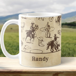 Mug Personnalisé Western Rodeo Cowboy