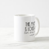 Mug Personnalisée Cette maman est aimée par la fête de (Devant droit)