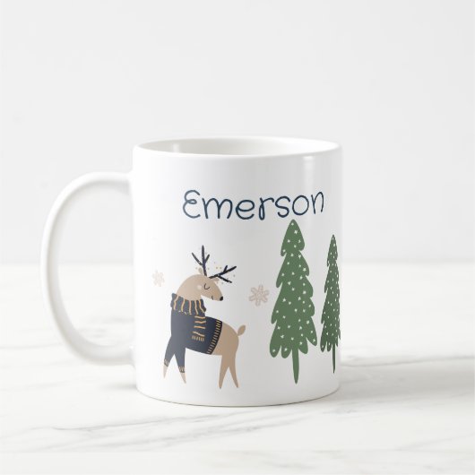 Mug personnalisée de Noël de l'enfant (Gauche)