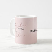 Mug Personnalisée Elle Croyait Qu'Elle Pourrait Rose G (Devant gauche)