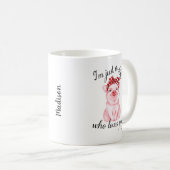 Mug Personnalisée Juste une fille qui aime les cochons (Devant droit)