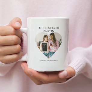 Mug Personnalisée Meilleure Maman Jamais Coeur Photo