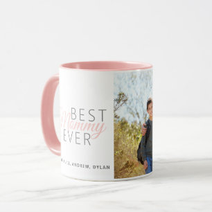Mug Personnalisée Rose-Bleu Meilleure Maman Jamais Pho