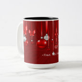 Mug personnalisées de Noël Rouge (Devant gauche)