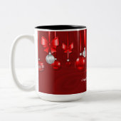 Mug personnalisées de Noël Rouge (Gauche)