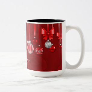 Mug personnalisées de Noël Rouge