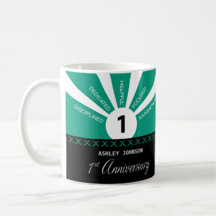 Mug Personnaliser, 1ère année Anniversaire de l'employ