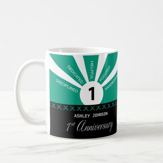 Mug Personnaliser, 1ère année Anniversaire de l'employ (Gauche)