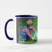 Mug Personnaliser 2 Photo Navy Café Bleu Pour Papa (Gauche)