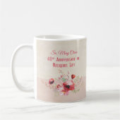 Mug Personnaliser, 40e anniversaire Nun, rose et (Gauche)