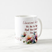 Mug Personnaliser/ Assistant pédagogique /Floral (Devant droit)