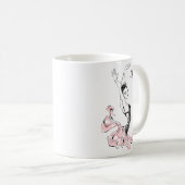 Mug Personnaliser Ballerina Sketch en rose (Devant droit)