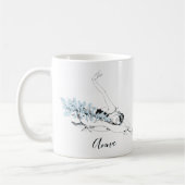 Mug Personnaliser Ballerina Stretch en bleu (Gauche)