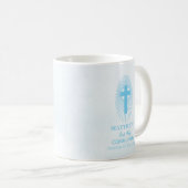 Mug Personnaliser, Blue First Holy Communion Cross hôt (Devant droit)