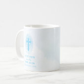 Mug Personnaliser, Blue First Holy Communion Cross hôt (Devant gauche)