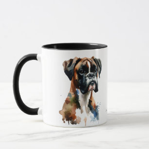 Mug Personnaliser Boxer Aquarelle Cute