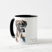 Mug Personnaliser Boxer Aquarelle Cute (Devant gauche)
